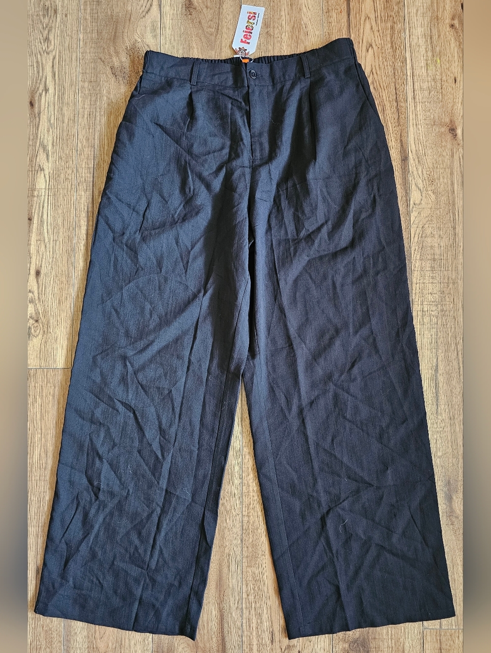 Feiersi Classic Black Wide-Leg Trousers
